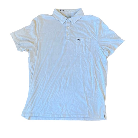 Mens Vineyard Vines Edgartown White Polo Short Sleeved Shirt SZ XL - Picture 1 of 6
